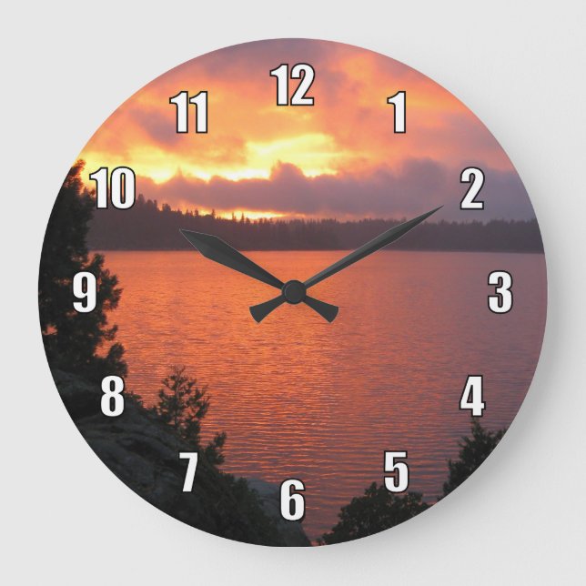 Icehouse Reservoir Sunset Large Clock (Front)