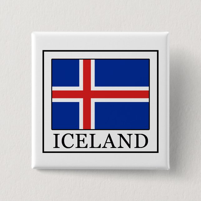 Iceland 15 Cm Square Badge (Front)
