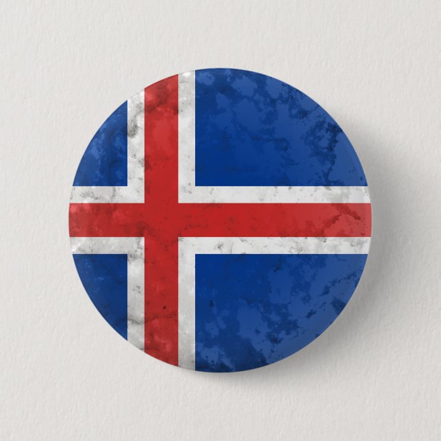 Iceland 6 Cm Round Badge (Front)