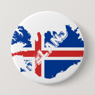 iceland 7.5 cm round badge