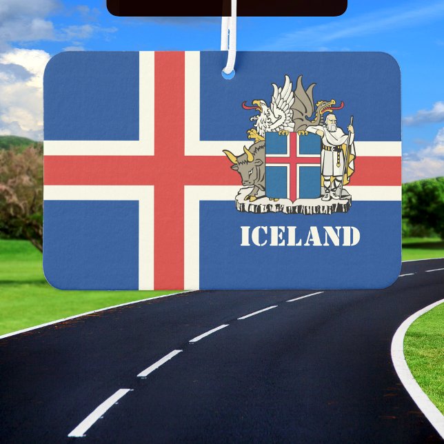 Iceland air freshener, car fresh, Icelandic Flag Car Air Freshener (Creator Uploaded)