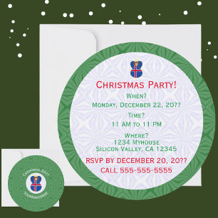Iceland Angel Flag Christmas Personalise Invitation