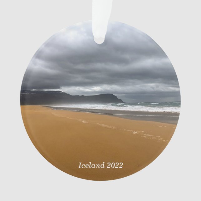 Iceland beach - ceramic ornament (Front)