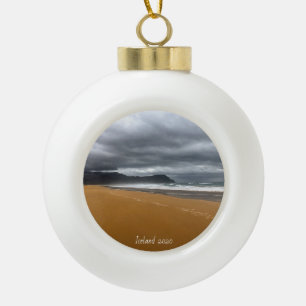 Iceland beach - Ceramic Ornament
