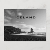 Iceland black beach souvenir postcard