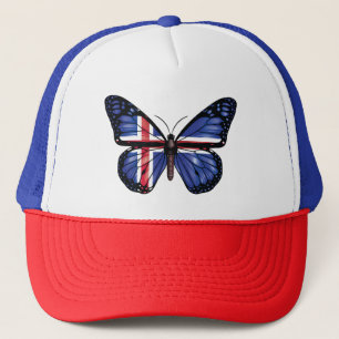 Iceland butterfly monarch flag trucker hat