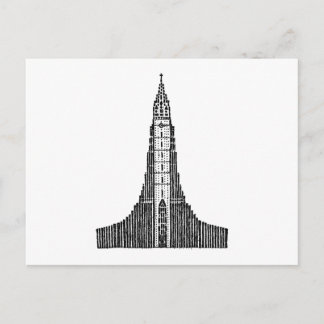 Iceland Cathedral (Hallgrimskirkja) Postcard