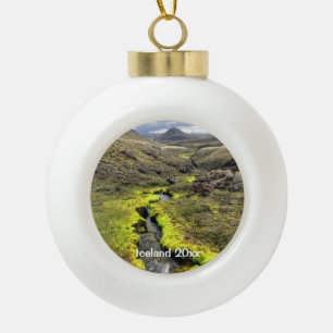 Iceland - Ceramic Ball Ornament