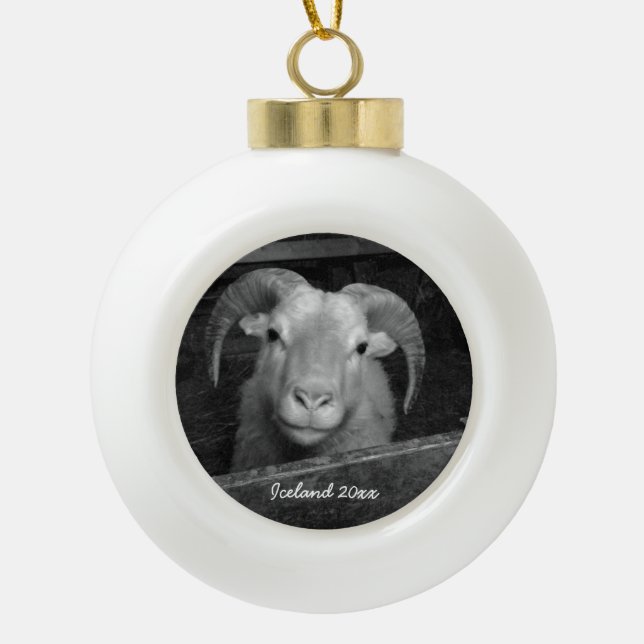 Iceland - Ceramic Ball Ornament (Front)