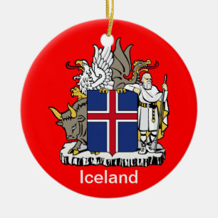 ICELAND* Ceramic Christmas Ornament