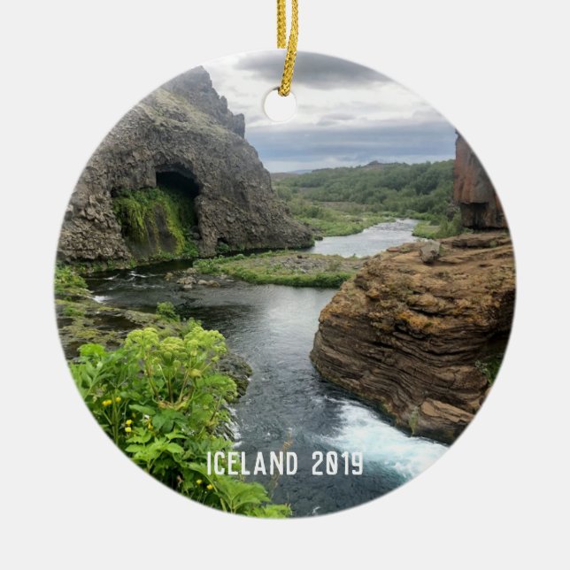 Iceland - ceramic ornament (Front)