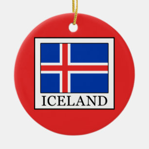 Iceland Ceramic Ornament