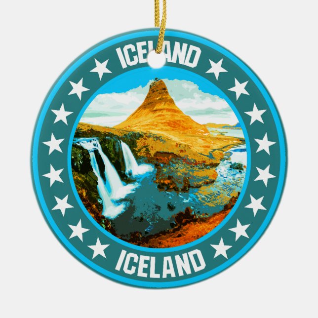 Iceland                                            ceramic ornament (Front)