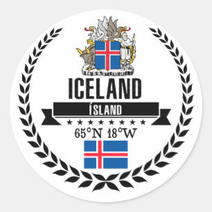 Iceland Classic Round Sticker