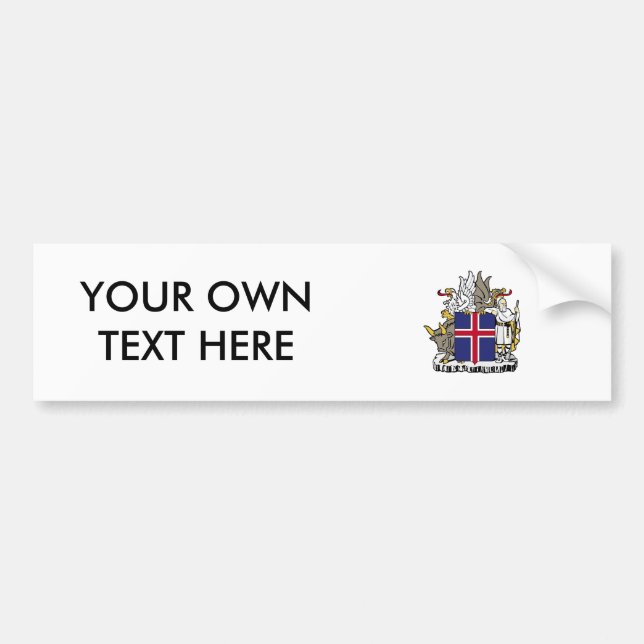 Iceland Coat of Arms Bumper Sticker (Front)
