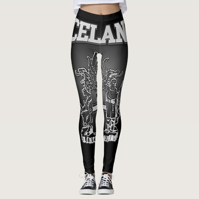 Iceland  Coat of Arms Leggings (Front)