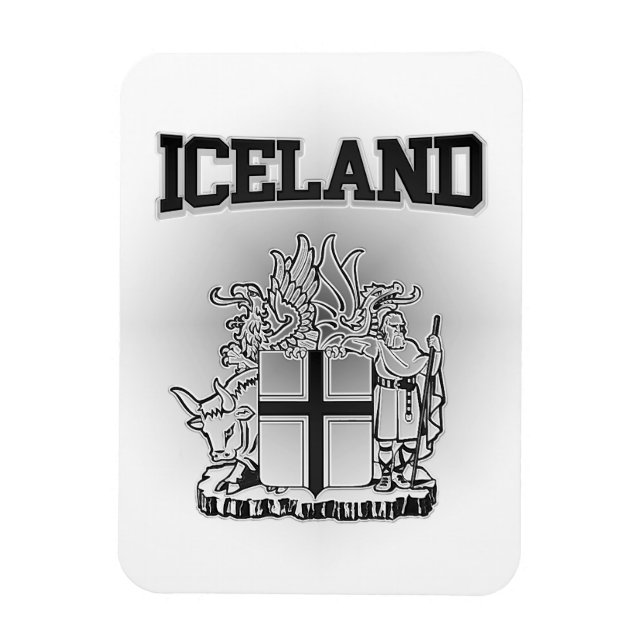 Iceland  Coat of Arms Magnet (Vertical)