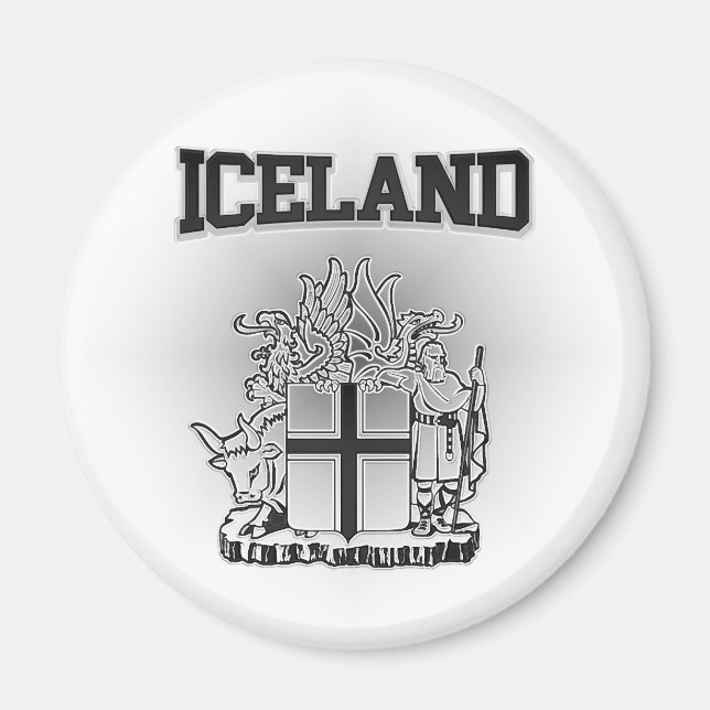 Iceland  Coat of Arms Magnet (Front)