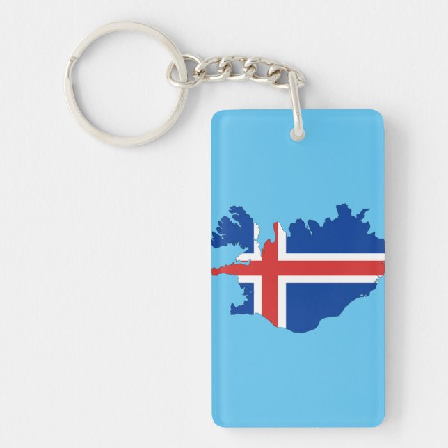 Iceland country flag key ring (Front)