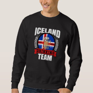 Iceland Drinking Team  Icelandic Flag Beer Party Sweatshirt
