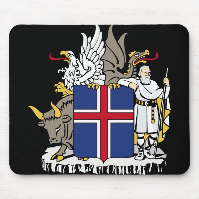 iceland emblem mouse pad (Front)