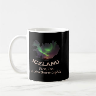 Iceland - Fire Ice & Northern Lights Aurora Coffee Mug