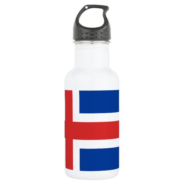 Iceland flag 532 ml water bottle (Front)