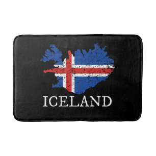 Iceland Flag Bath Mat