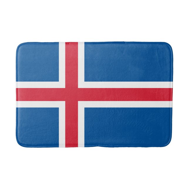 Iceland Flag Bath Mat (Front)