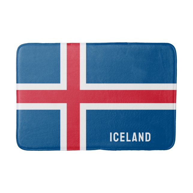 Iceland Flag Bath Mat (Front)