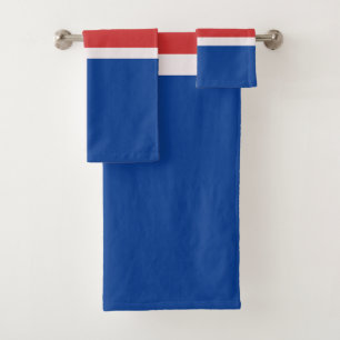 Iceland flag bath towel set