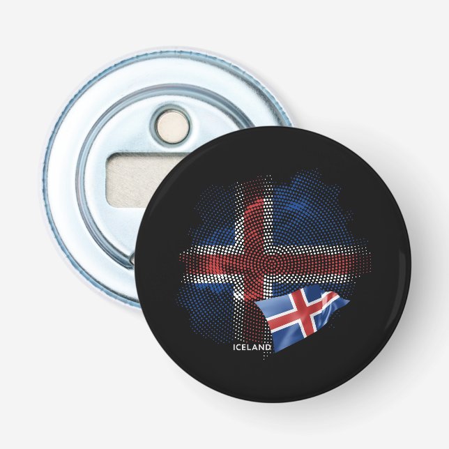 Iceland flag bottle opener (Front)