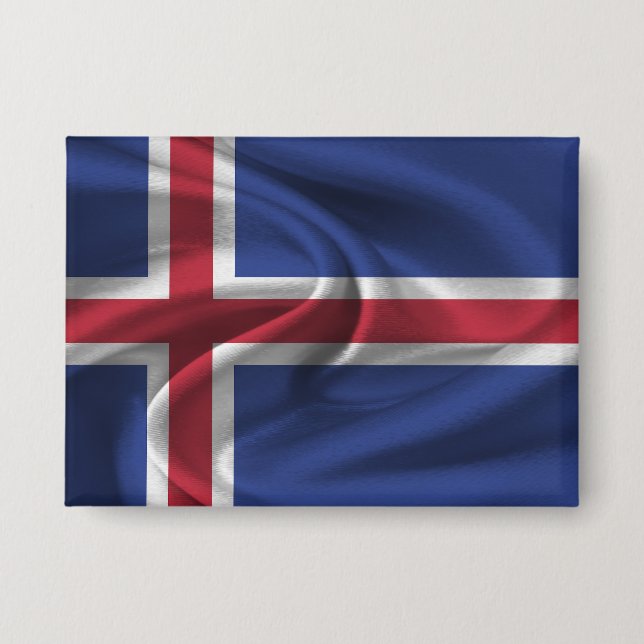 Iceland Flag Button (Front)