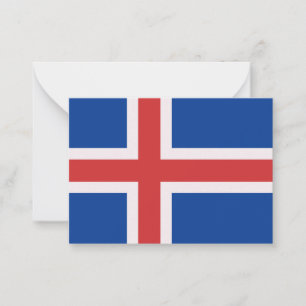 Iceland flag card