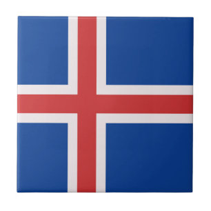 Iceland flag ceramic tile