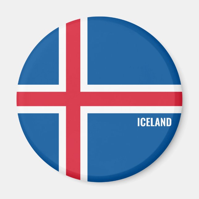 Iceland Flag Charming Patriotic Magnet (Front)