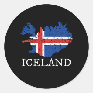 Iceland Flag Classic Round Sticker