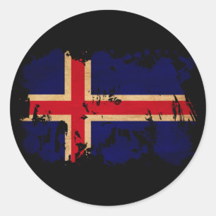 Iceland Flag Classic Round Sticker