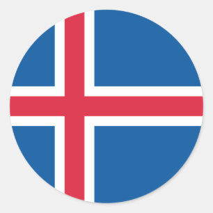 Iceland Flag Classic Round Sticker