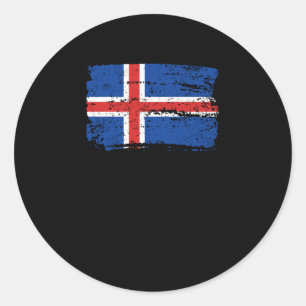 Iceland Flag Classic Round Sticker