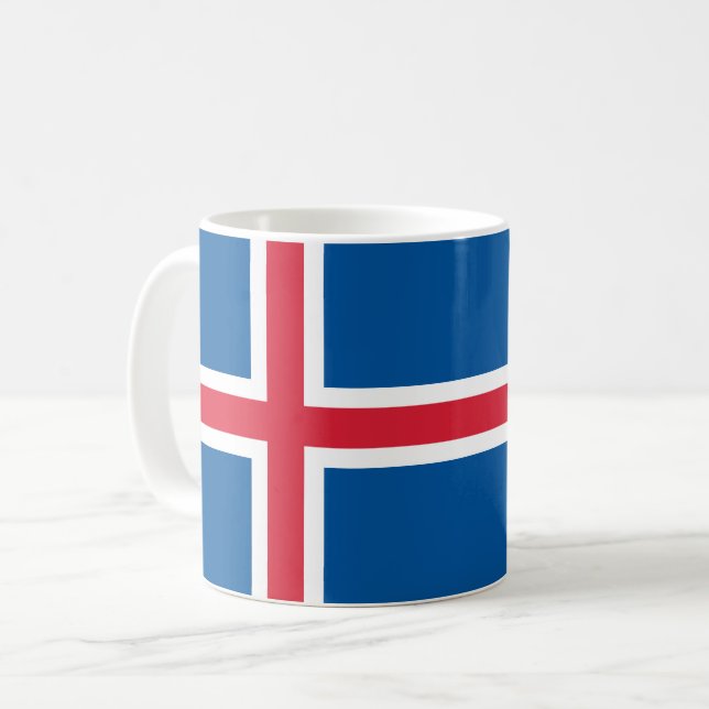 Iceland Flag Coffee Mug (Front Left)