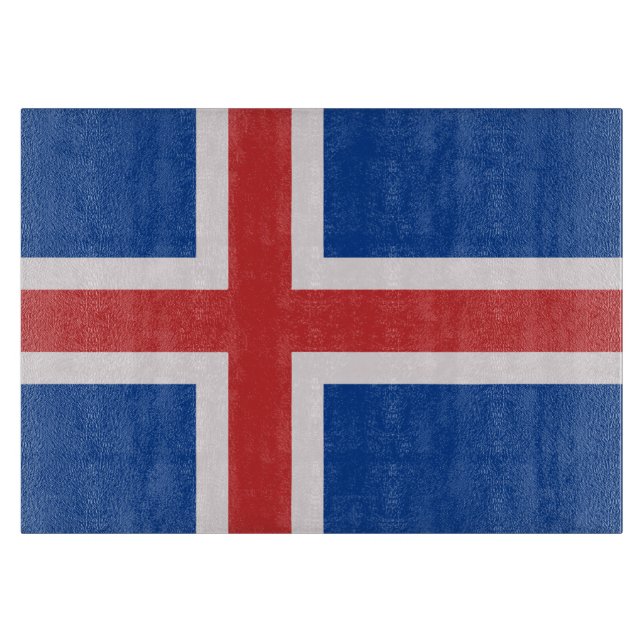 Iceland flag cutting board (Front)