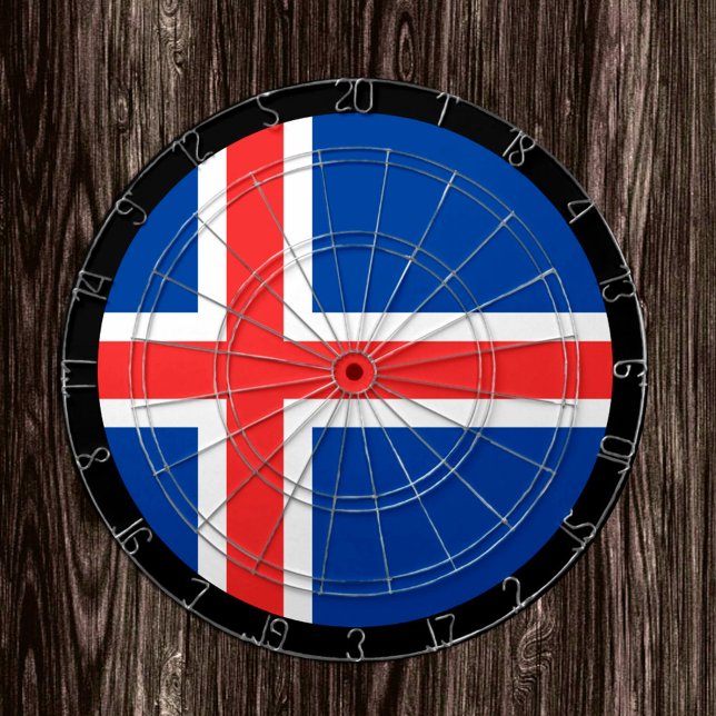 Iceland Flag Dartboard & darts / game board (Creator Uploaded)