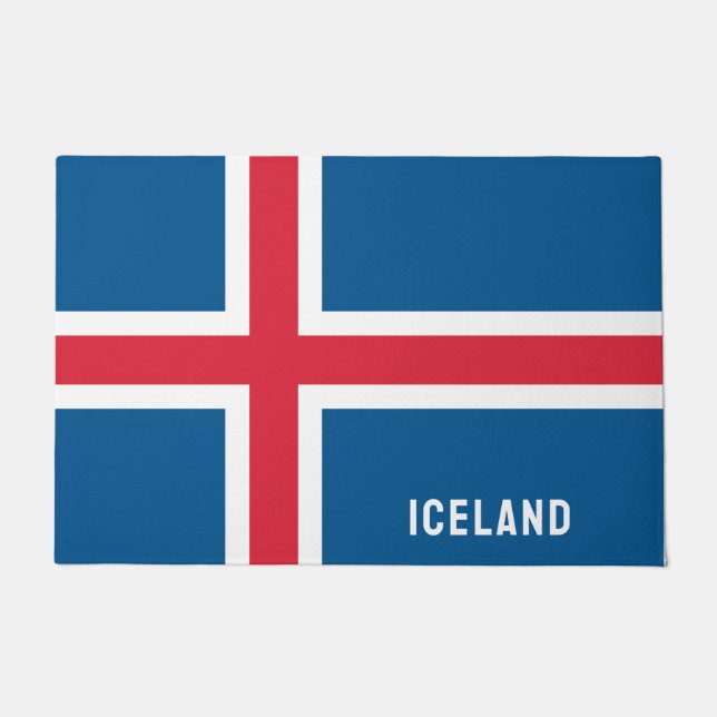 Iceland Flag Doormat (Front)