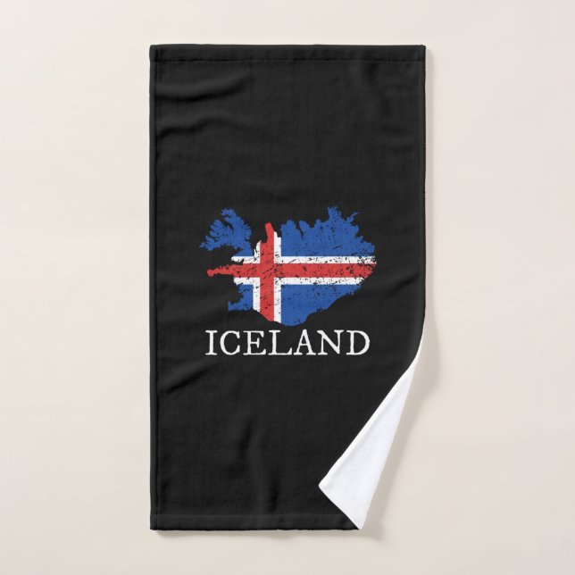 Iceland Flag  Hand Towel (Hand Towel)