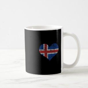 Iceland Flag Icelander Love Heart Home Vacation Fa Coffee Mug