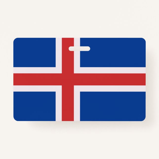 Iceland flag ID badge (Front)