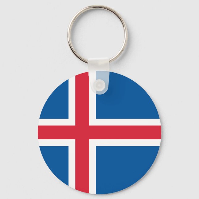 Iceland Flag Key Ring (Front)