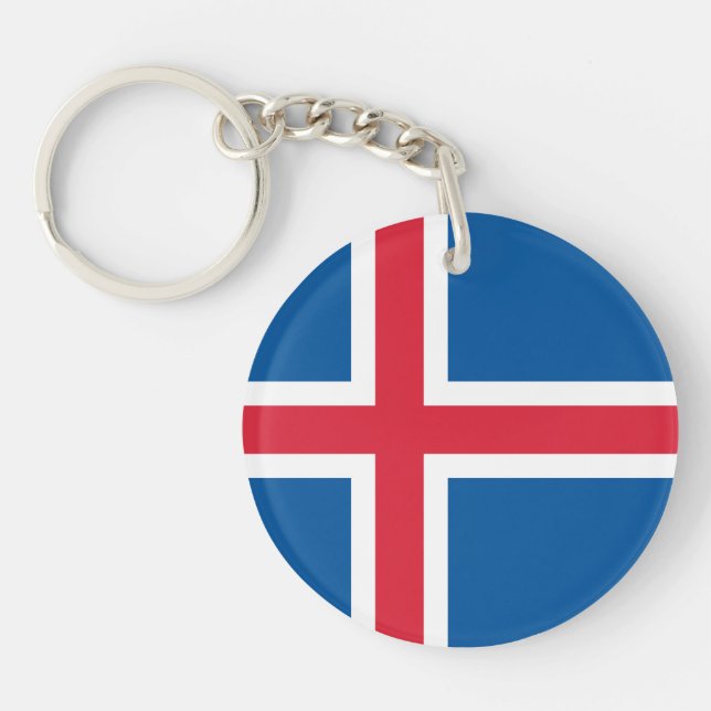 Iceland Flag Key Ring (Front)