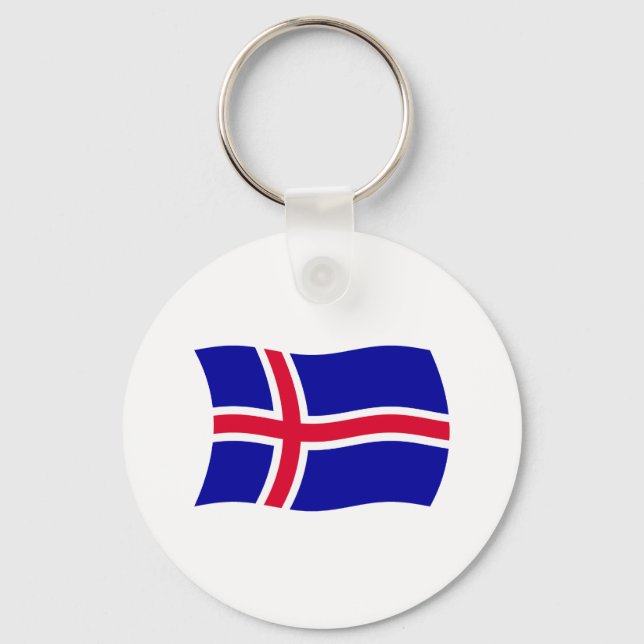 Iceland Flag Keychain (Front)